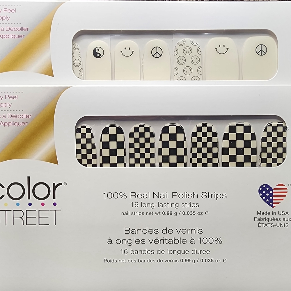 Color Street Smiley and Peace Nail Strips